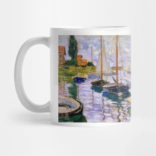 Sailboats on the Seine at Petit - Gennevilliers by Claude Monet Mug